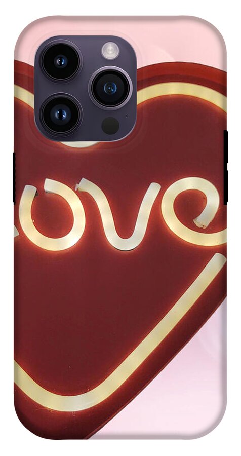 Heart-Shaped Love Neon Sign - Phone Case