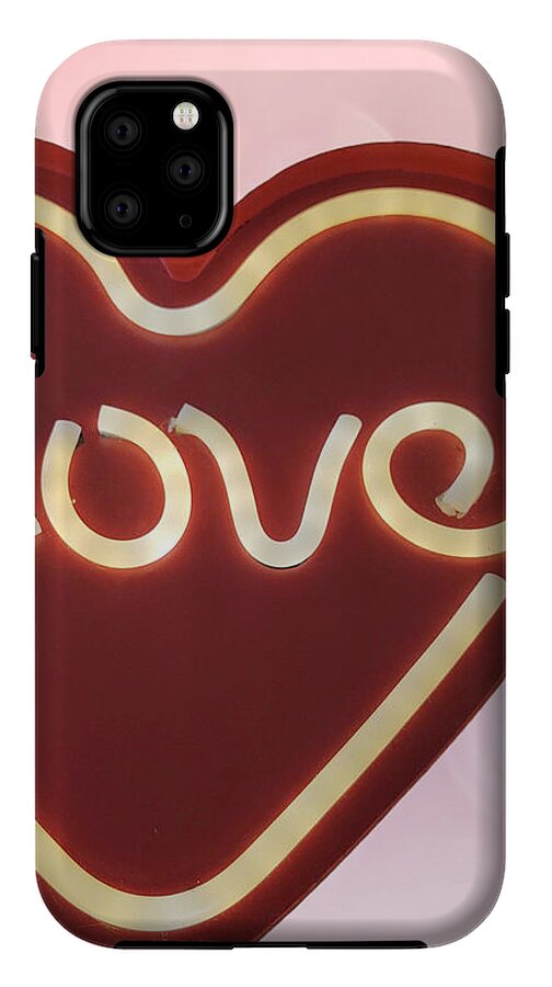 Heart-Shaped Love Neon Sign - Phone Case