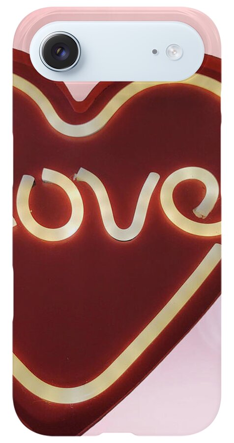 Heart-Shaped Love Neon Sign - Phone Case