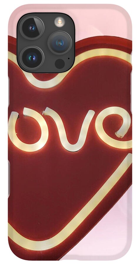Heart-Shaped Love Neon Sign - Phone Case