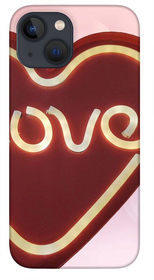 Heart-Shaped Love Neon Sign - Phone Case