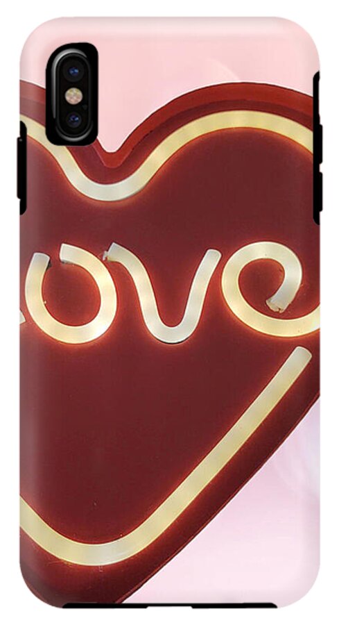 Heart-Shaped Love Neon Sign - Phone Case
