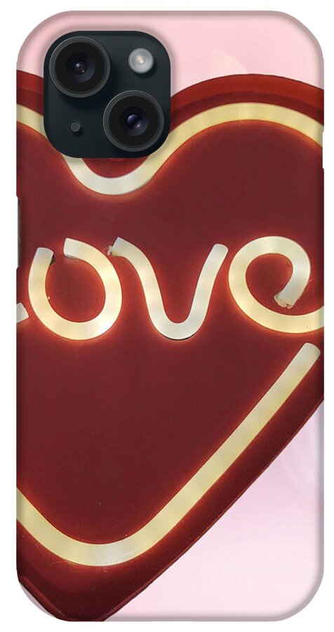 Heart-Shaped Love Neon Sign - Phone Case