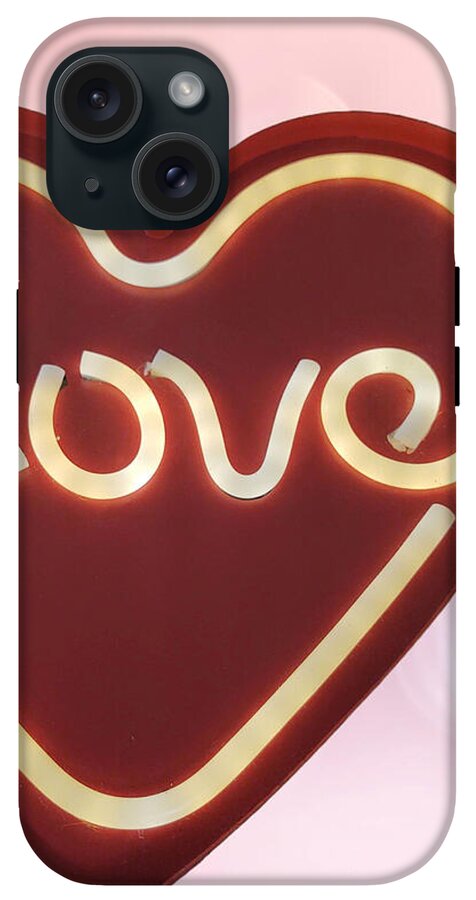 Heart-Shaped Love Neon Sign - Phone Case