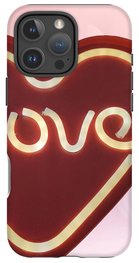 Heart-Shaped Love Neon Sign - Phone Case