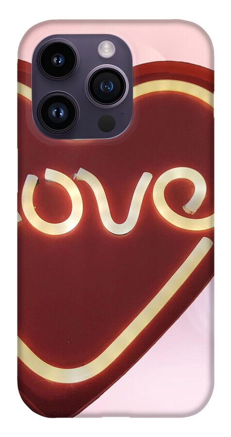 Heart-Shaped Love Neon Sign - Phone Case