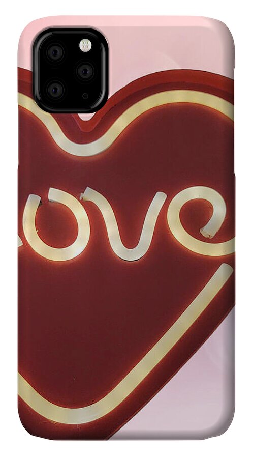 Heart-Shaped Love Neon Sign - Phone Case