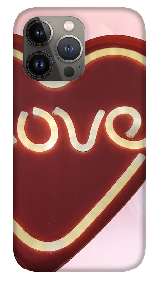 Heart-Shaped Love Neon Sign - Phone Case