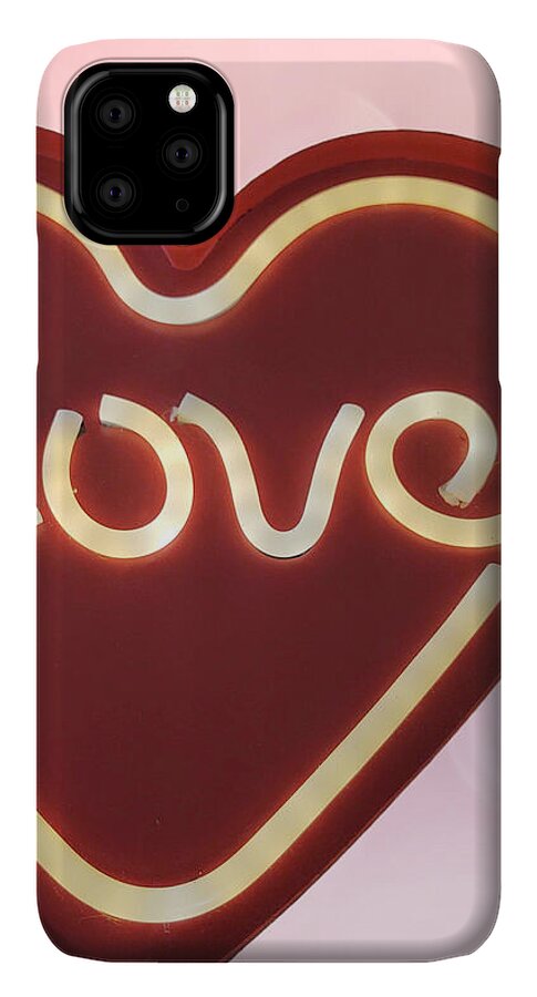 Heart-Shaped Love Neon Sign - Phone Case