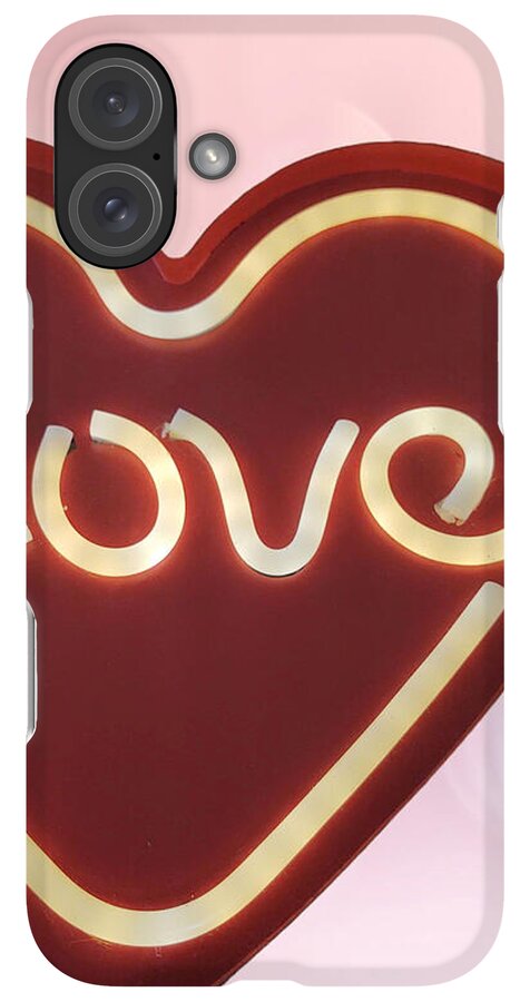 Heart-Shaped Love Neon Sign - Phone Case