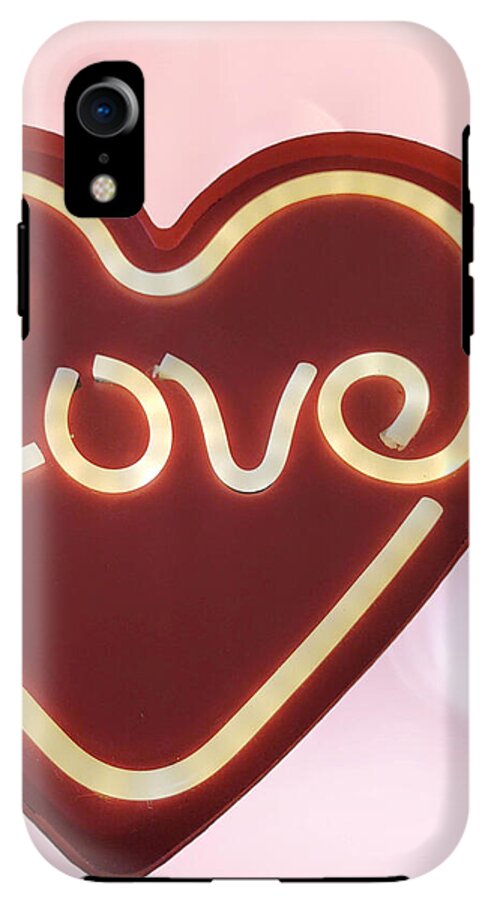 Heart-Shaped Love Neon Sign - Phone Case
