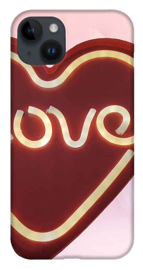 Heart-Shaped Love Neon Sign - Phone Case