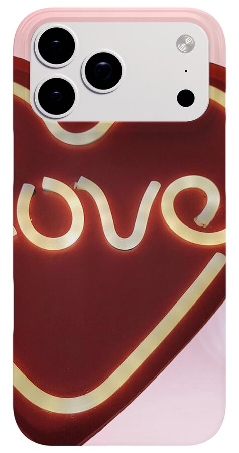 Heart-Shaped Love Neon Sign - Phone Case