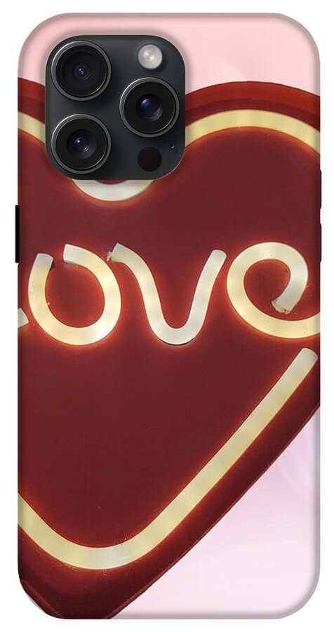 Heart-Shaped Love Neon Sign - Phone Case