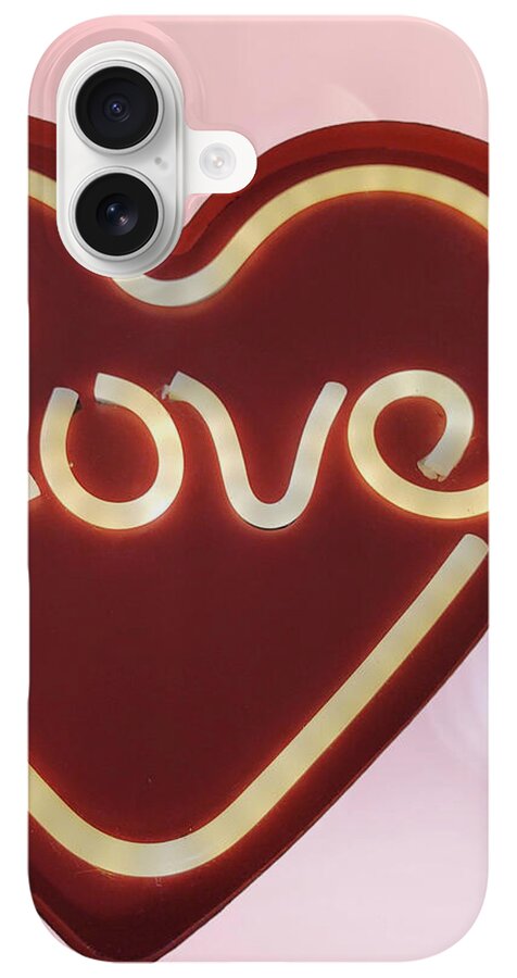 Heart-Shaped Love Neon Sign - Phone Case