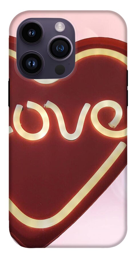 Heart-Shaped Love Neon Sign - Phone Case