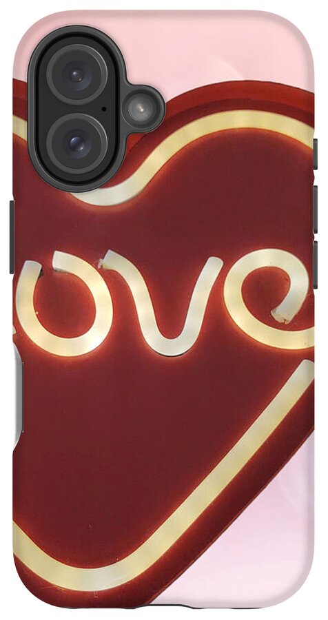 Heart-Shaped Love Neon Sign - Phone Case