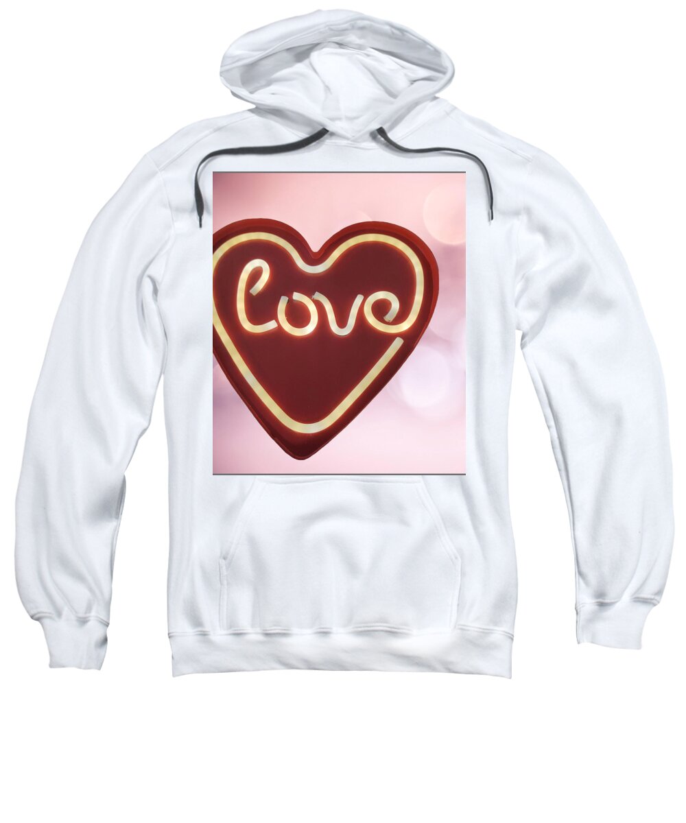Heart-Shaped Love Neon Sign - Sweatshirt