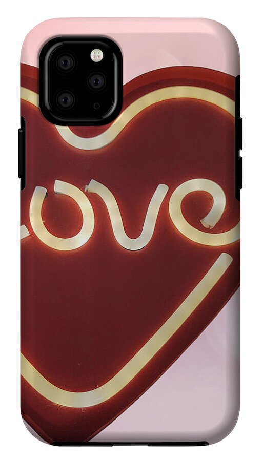 Heart-Shaped Love Neon Sign - Phone Case