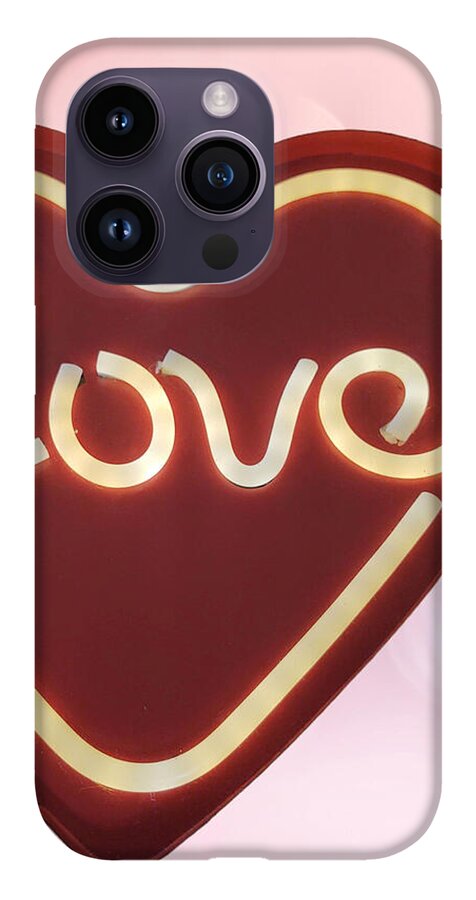 Heart-Shaped Love Neon Sign - Phone Case