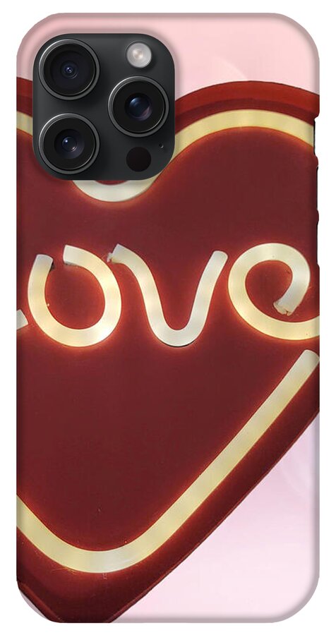 Heart-Shaped Love Neon Sign - Phone Case