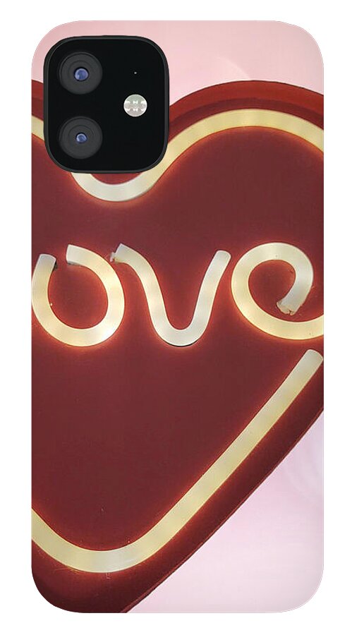 Heart-Shaped Love Neon Sign - Phone Case