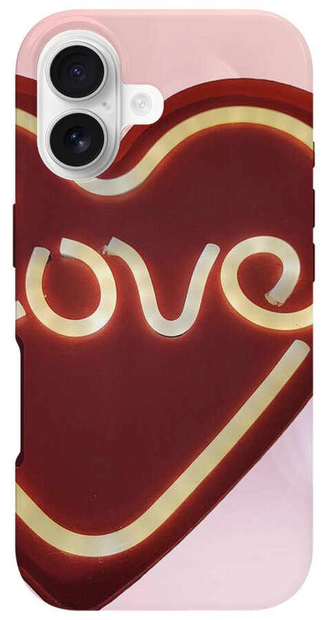 Heart-Shaped Love Neon Sign - Phone Case