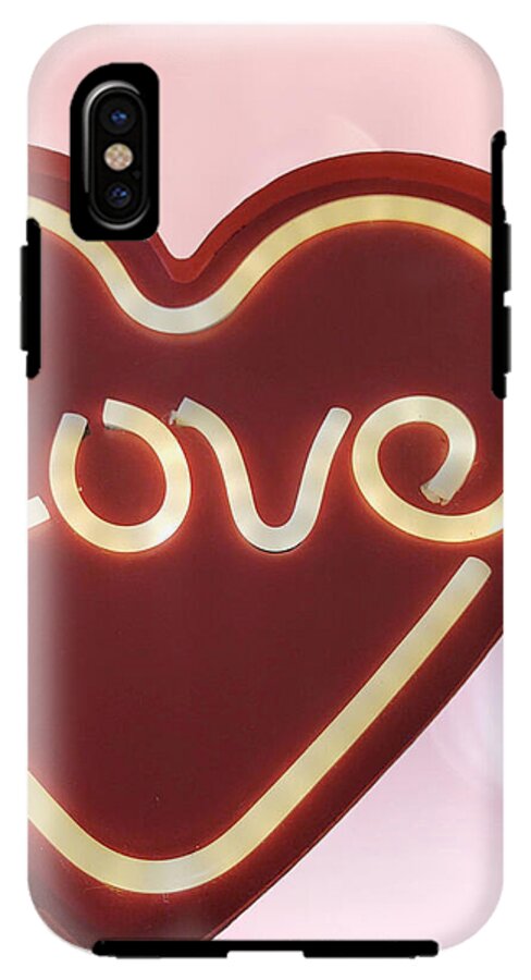 Heart-Shaped Love Neon Sign - Phone Case