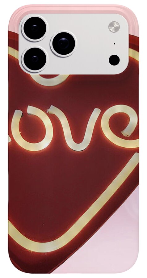 Heart-Shaped Love Neon Sign - Phone Case