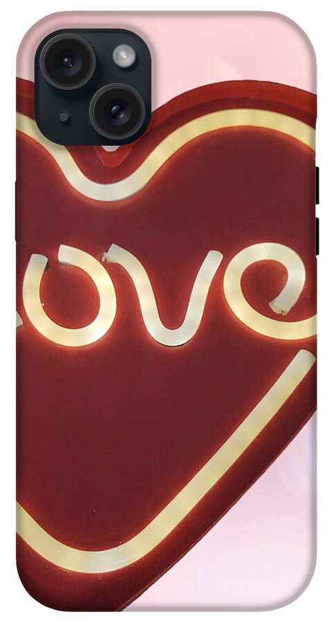 Heart-Shaped Love Neon Sign - Phone Case