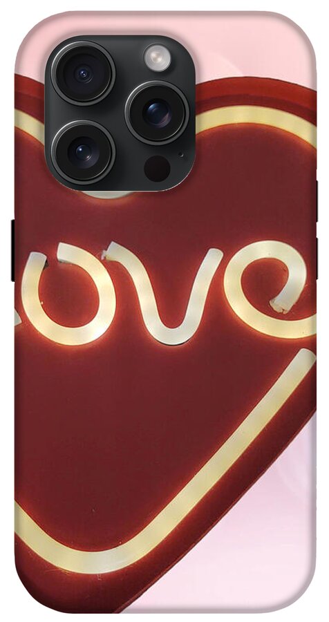 Heart-Shaped Love Neon Sign - Phone Case