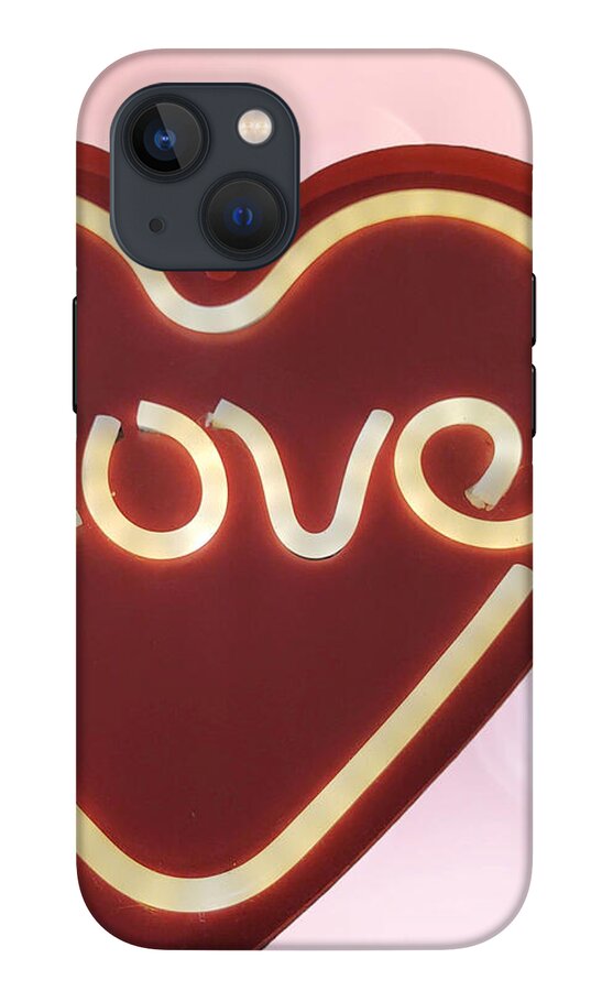 Heart-Shaped Love Neon Sign - Phone Case