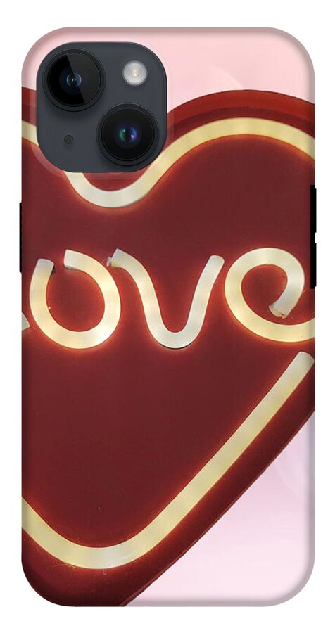 Heart-Shaped Love Neon Sign - Phone Case