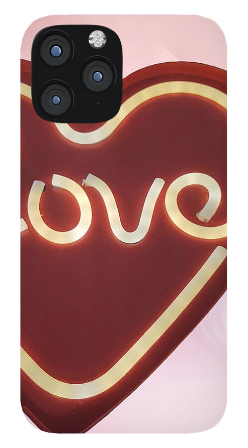 Heart-Shaped Love Neon Sign - Phone Case