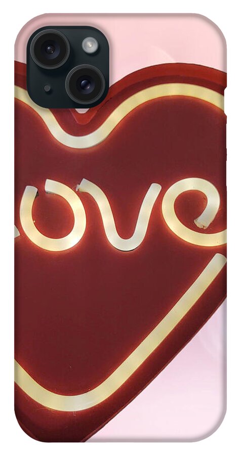 Heart-Shaped Love Neon Sign - Phone Case