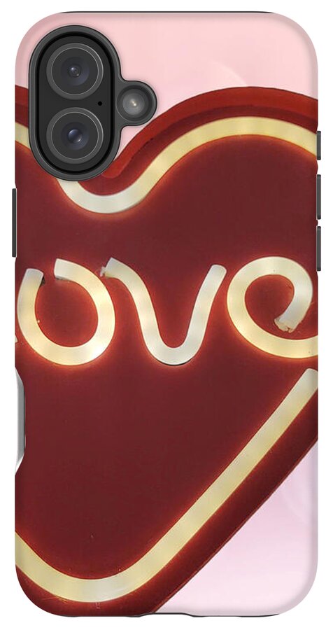 Heart-Shaped Love Neon Sign - Phone Case