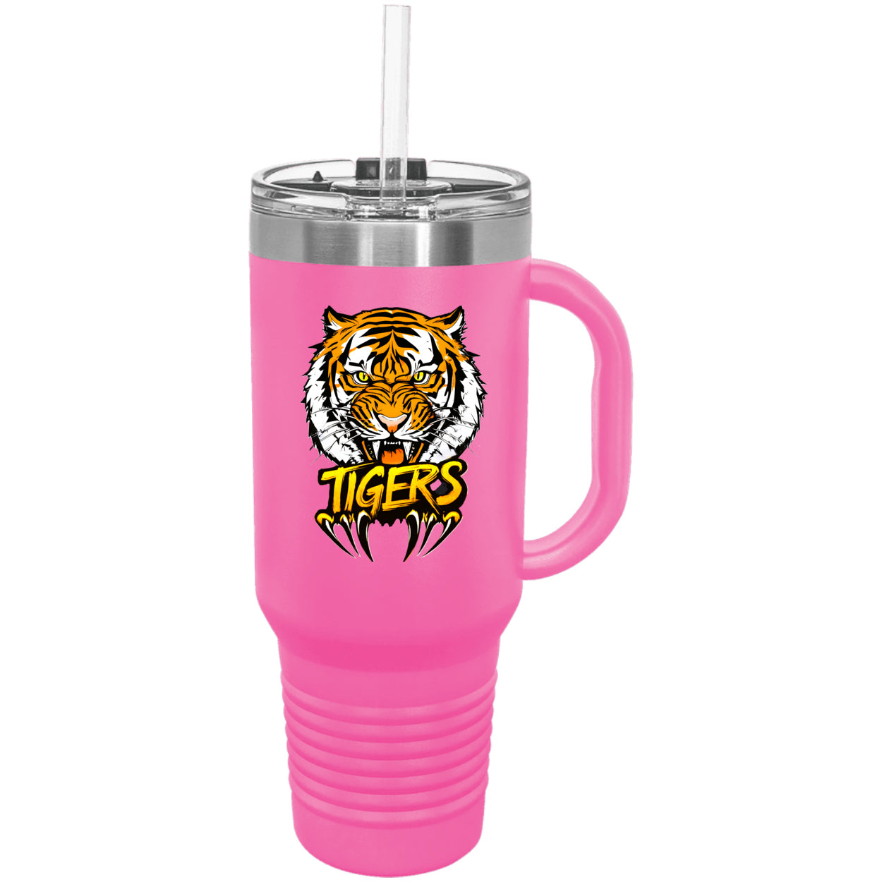 Tiger with Claws Polar Camel 40 oz. Travel Mug with Handle & Straw