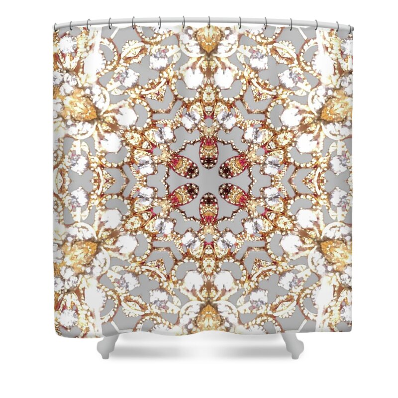 Intricate Gold Mandala Design - Shower Curtain