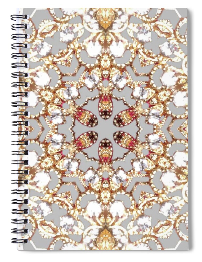 Intricate Gold Mandala Design - Spiral Notebook