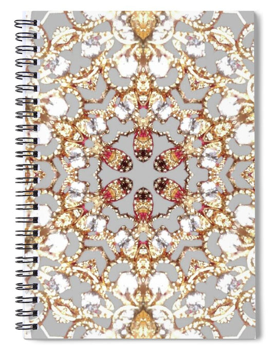 Intricate Gold Mandala Design - Spiral Notebook