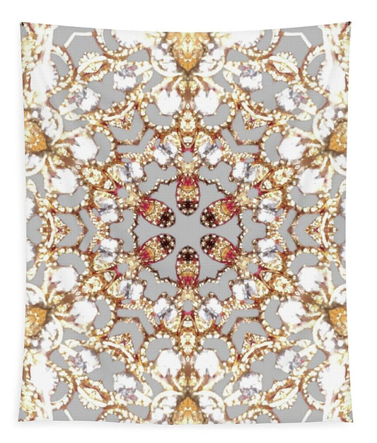Intricate Gold Mandala Design - Tapestry