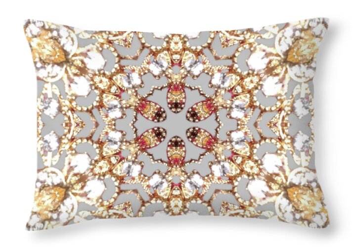 Intricate Gold Mandala Design - Throw Pillow