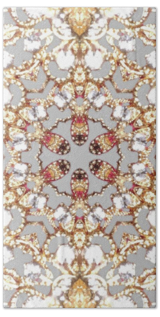 Intricate Gold Mandala Design - Beach Towel