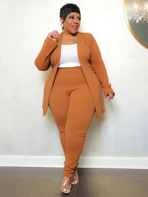 Plus Size Women’s Matching Two-Piece Outfit Set
