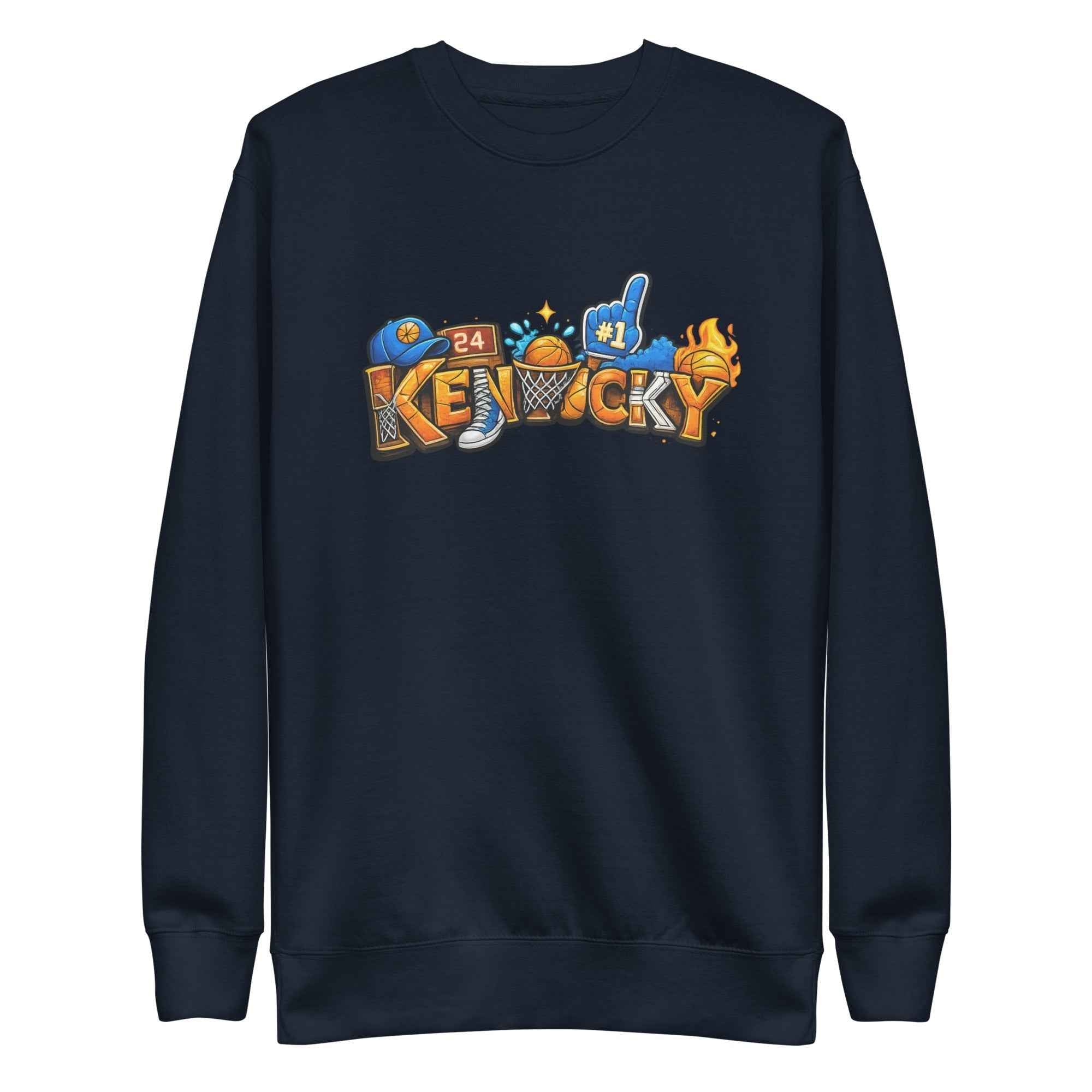 Kentucky Basketball Sweatshirt | Word Art Design | Premium Fleece