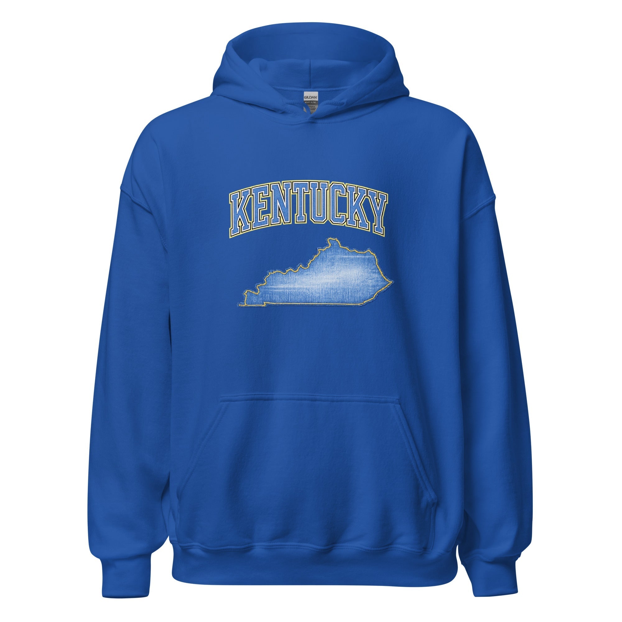 Kentucky State Hoodie | Denim Textured Design | Women's Cotton Blend