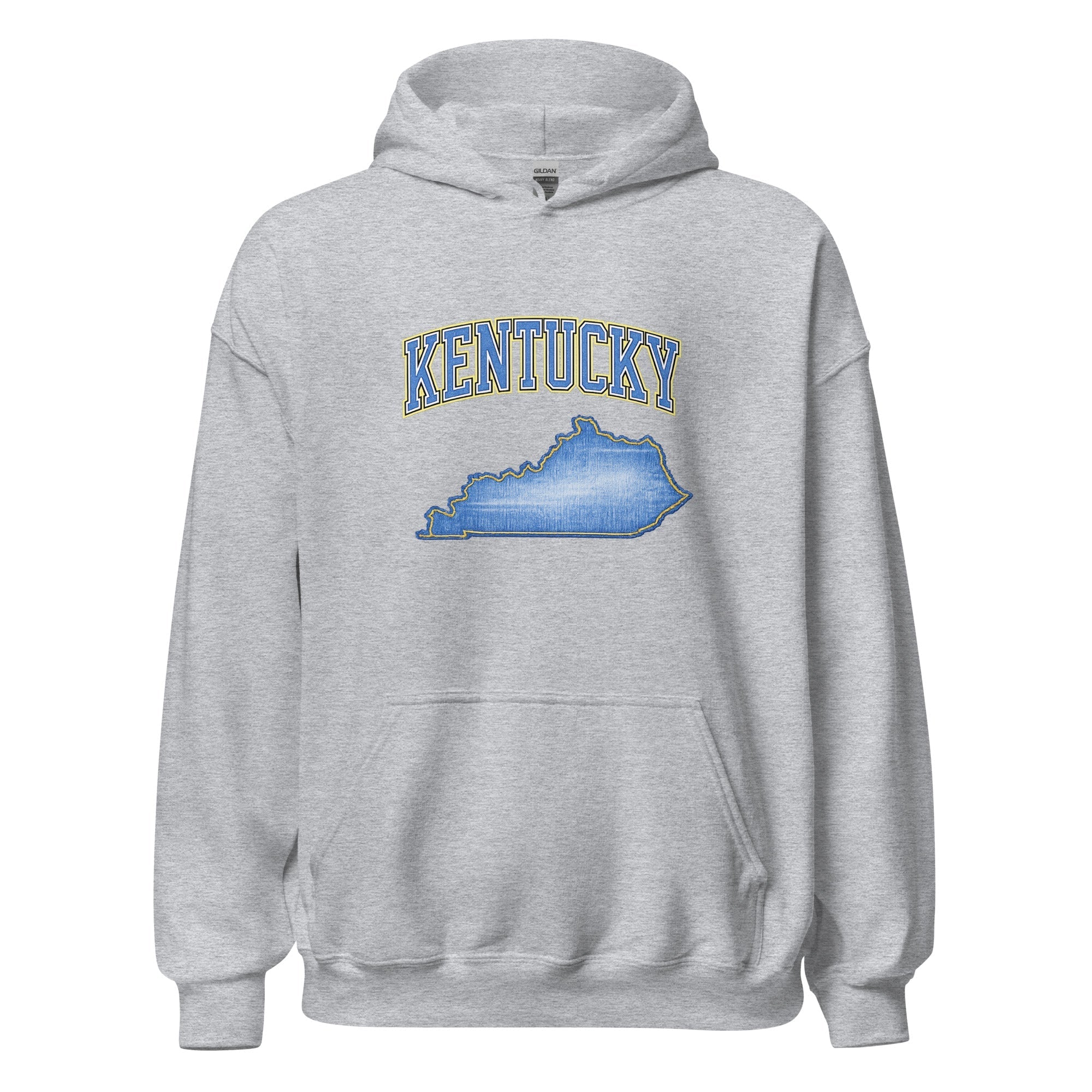 Kentucky State Hoodie | Denim Textured Design | Women's Cotton Blend