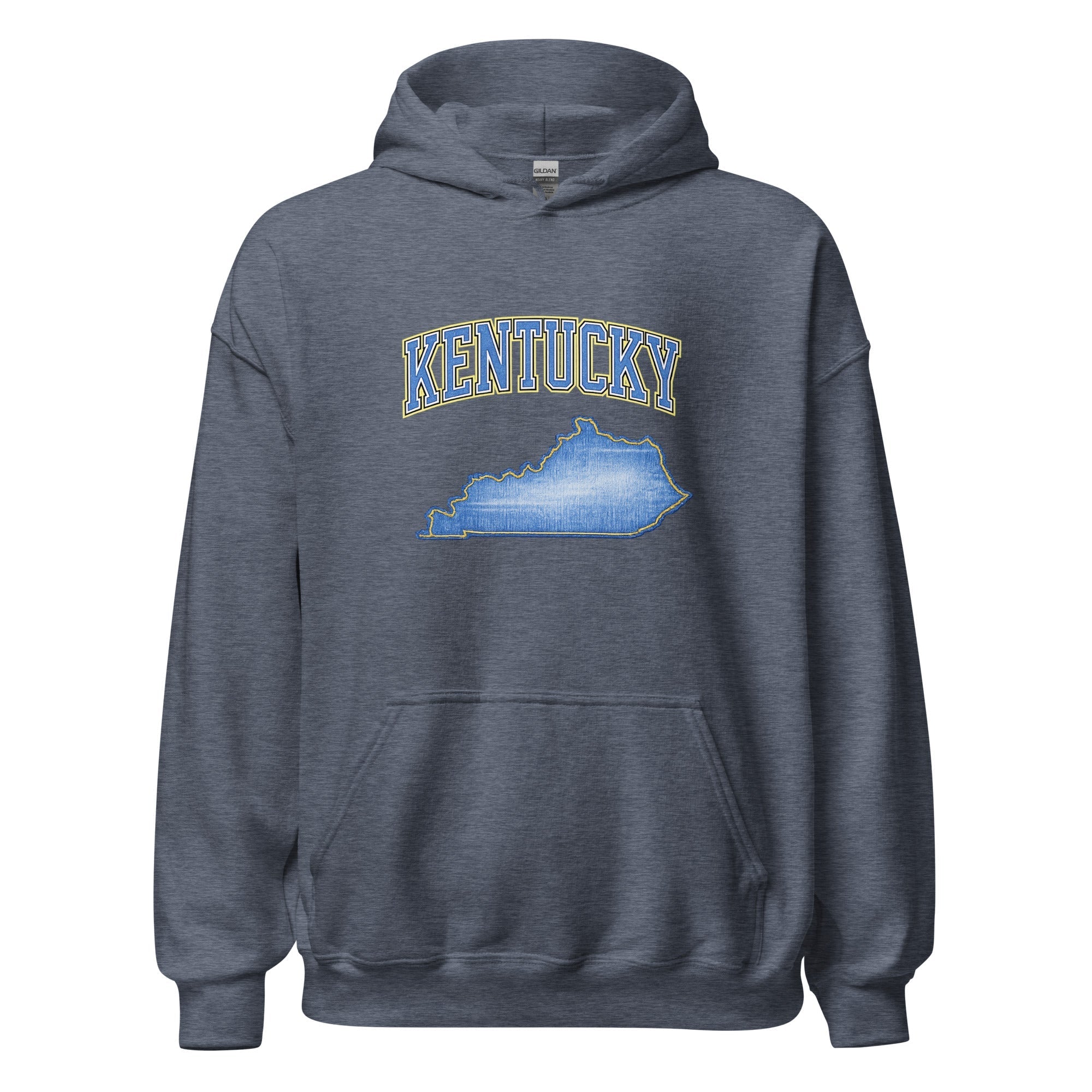 Kentucky State Hoodie | Denim Textured Design | Women's Cotton Blend