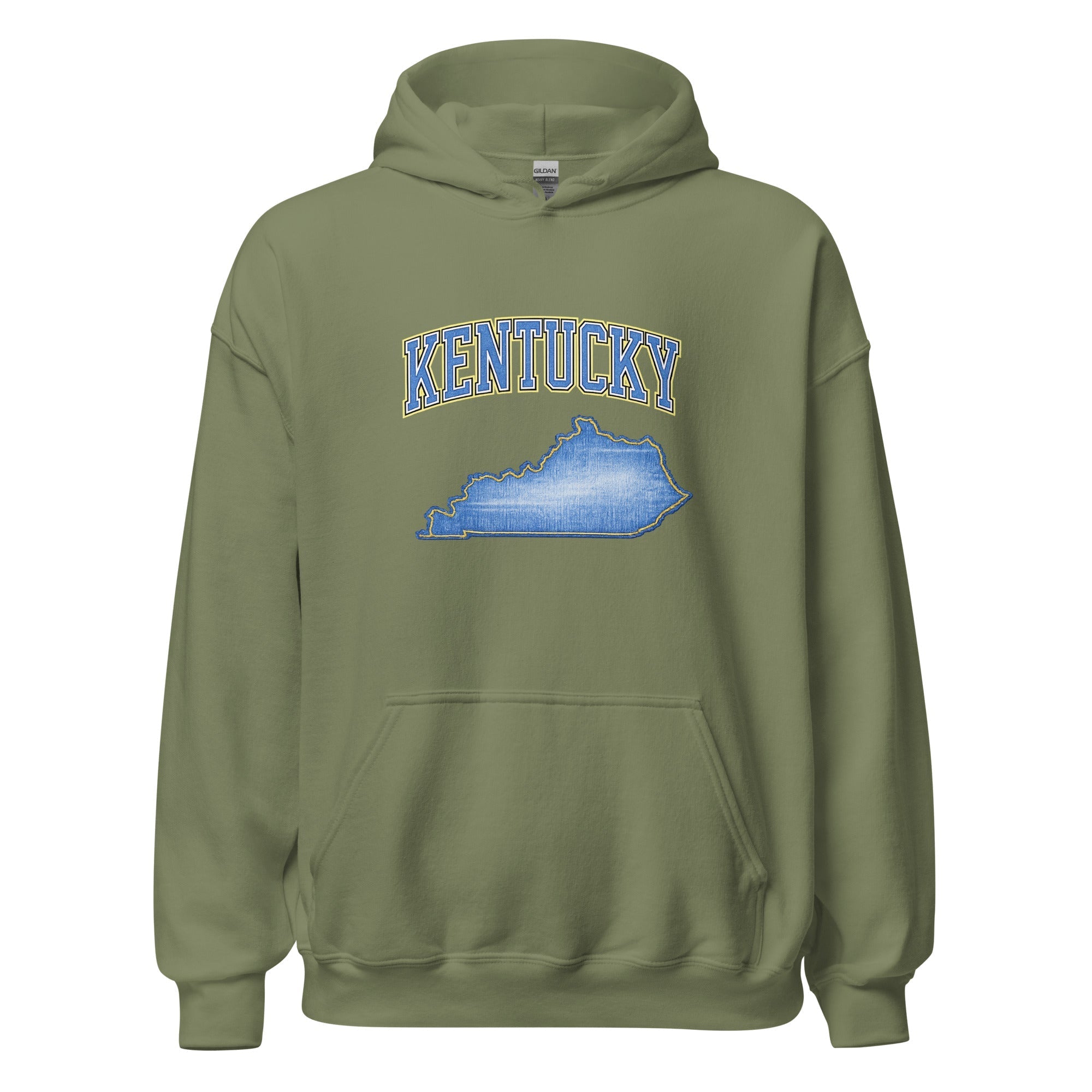 Kentucky State Hoodie | Denim Textured Design | Women's Cotton Blend