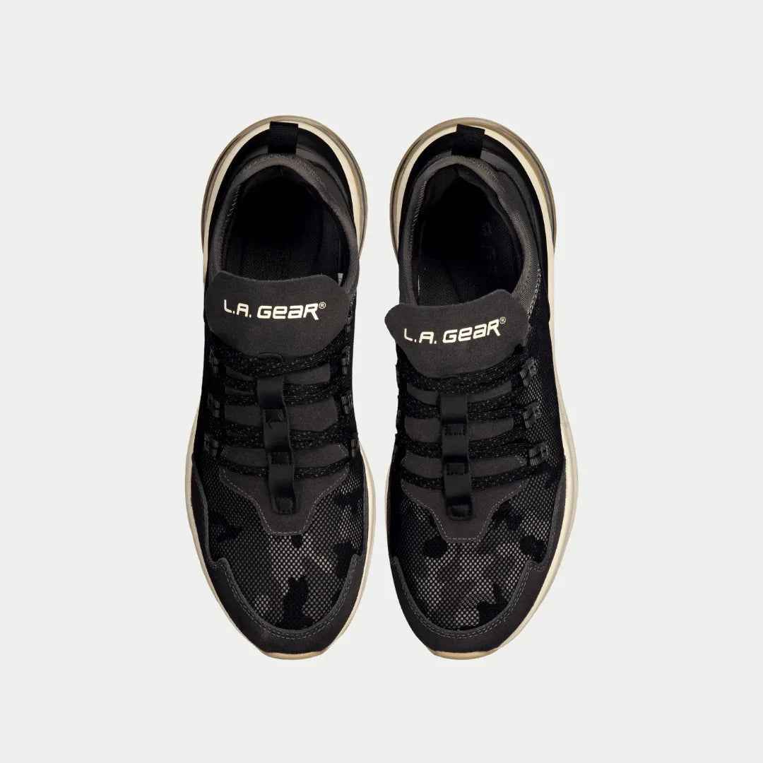 LA Gear Men’s Runyon Lowtop | Black x Gray